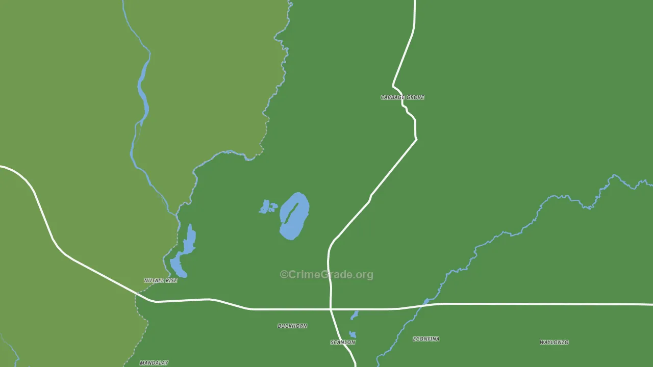 Nash, FL Map of Vehicle Theft Rates