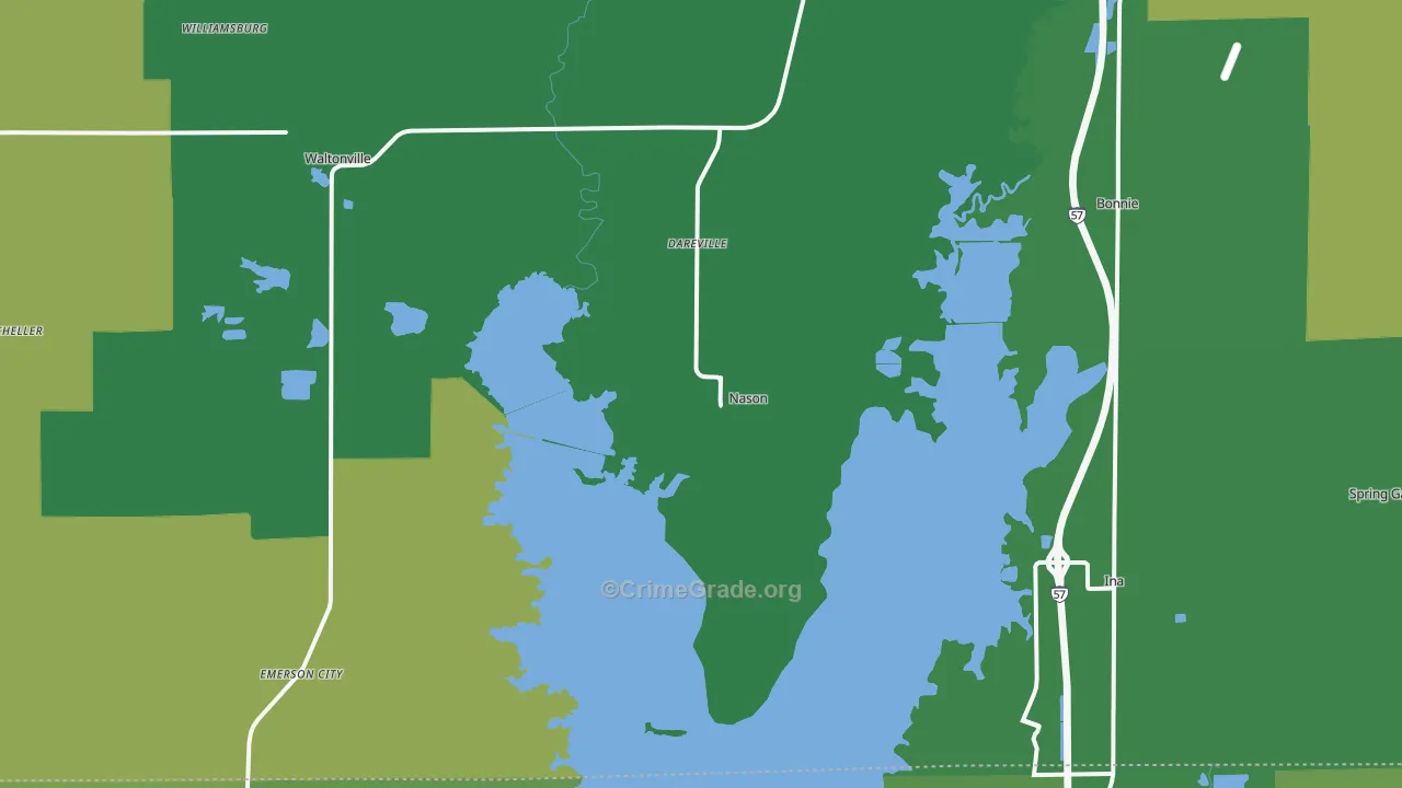 Nason, IL Map of Vehicle Theft Rates