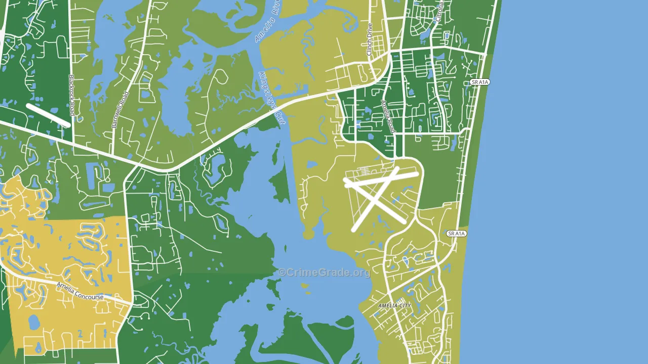 Nassau Village, FL Map of Vehicle Theft Rates