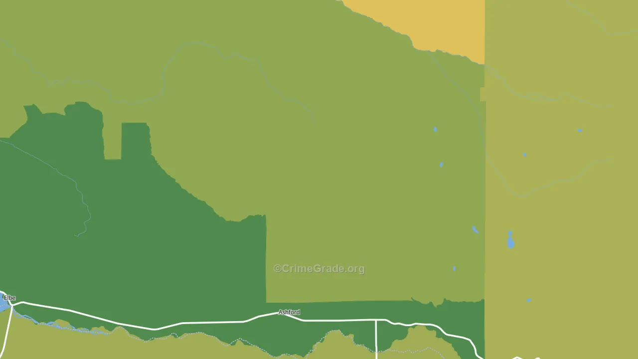 National, WA Map of Vehicle Theft Rates