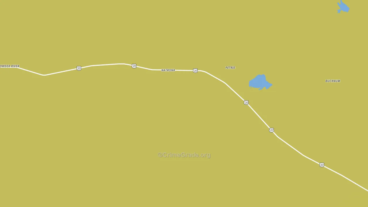 Natrona, WY Map of Vehicle Theft Rates
