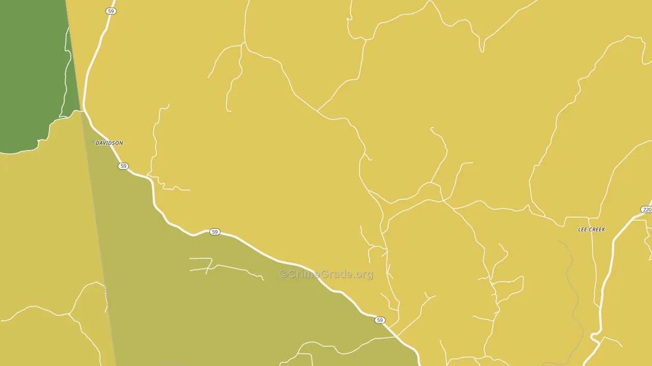 Natural Dam, AR Map of Vehicle Theft Rates