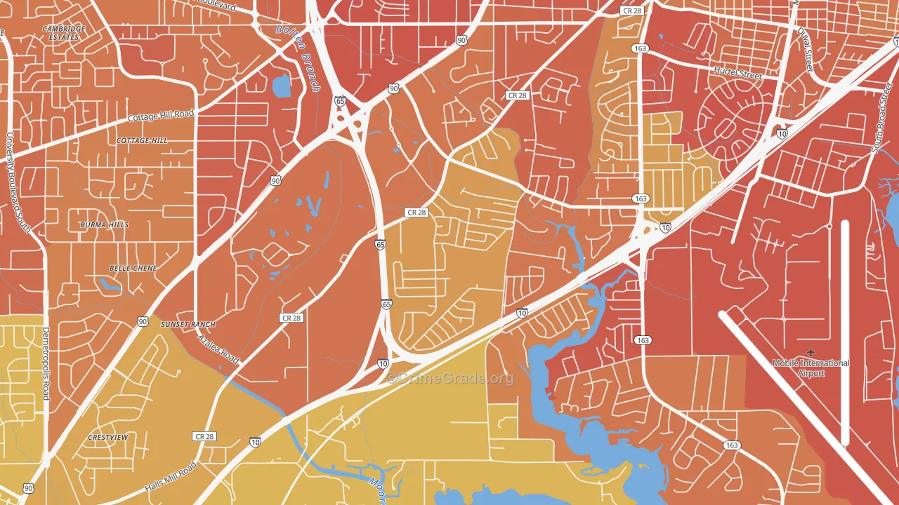Navco, Mobile, AL Map of Vehicle Theft Rates
