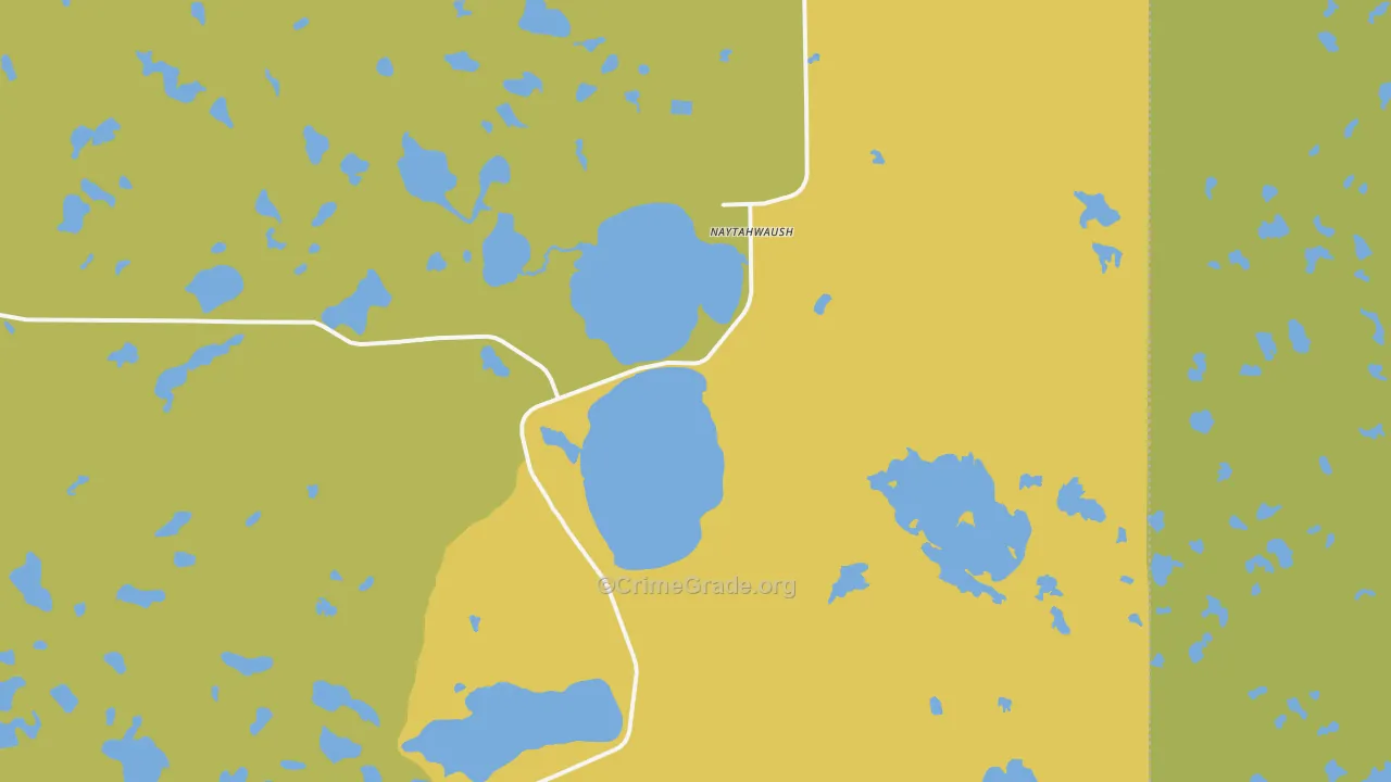 Naytahwaush, MN Map of Vehicle Theft Rates