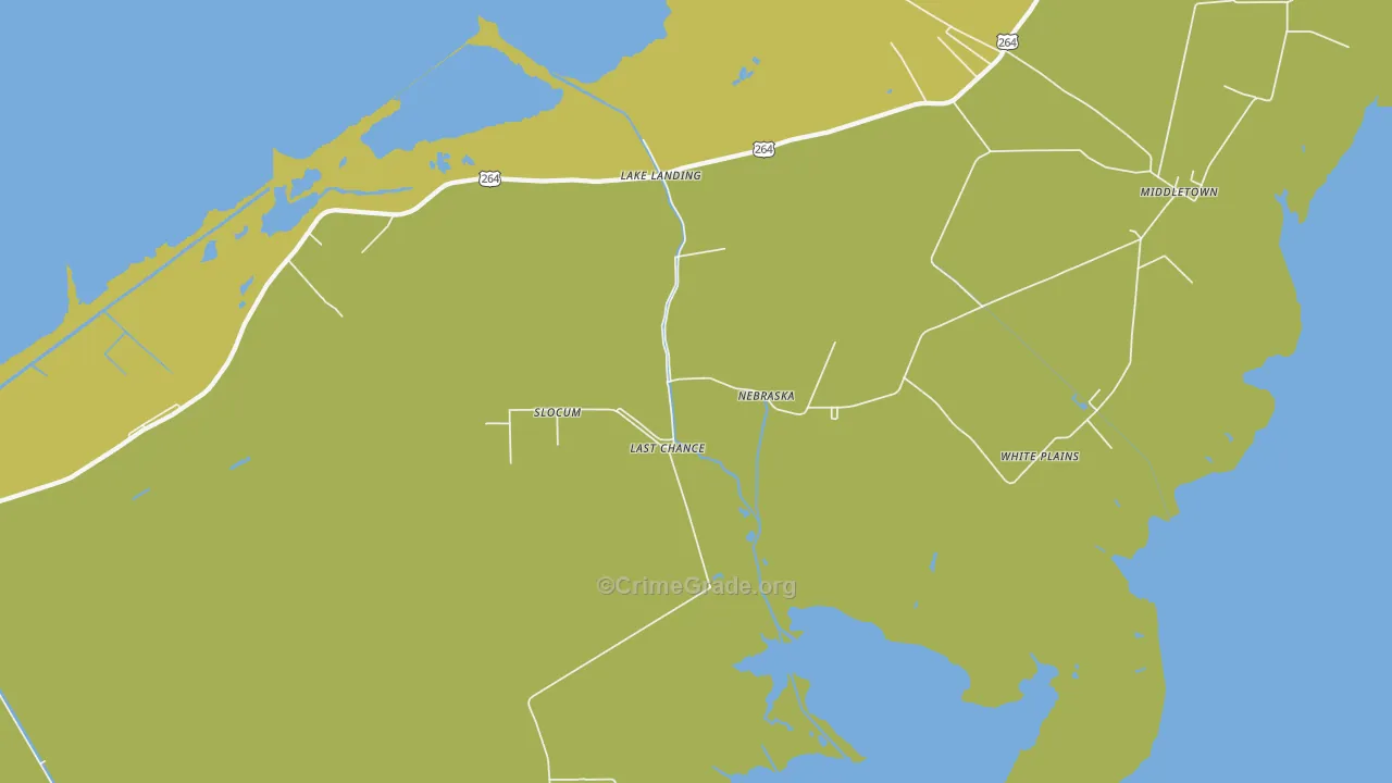 Nebraska, NC Map of Vehicle Theft Rates