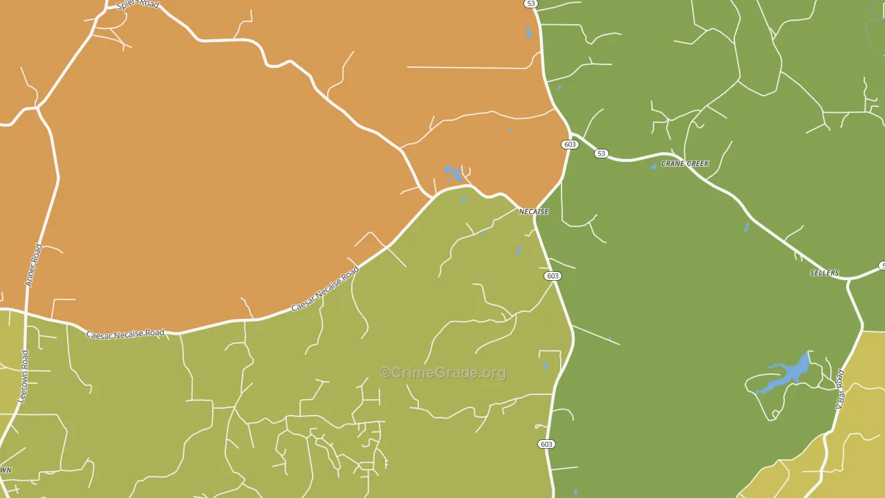 Necaise, MS Map of Vehicle Theft Rates
