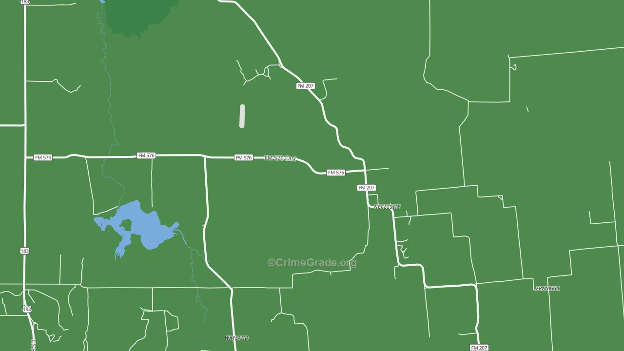Necessity, TX Map of Vehicle Theft Rates