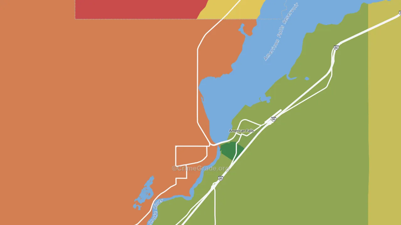 Neeley, ID Map of Vehicle Theft Rates