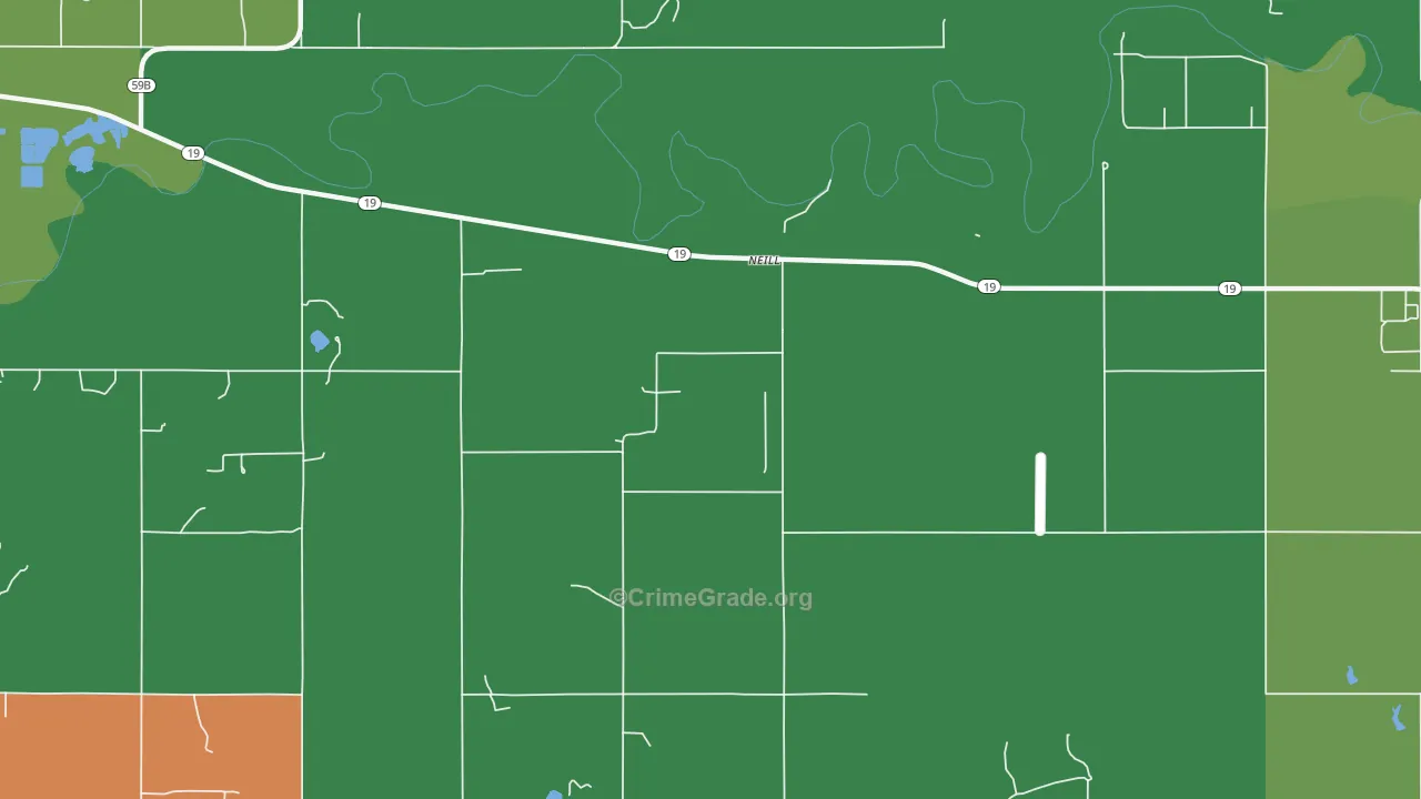 Neill, OK Map of Vehicle Theft Rates
