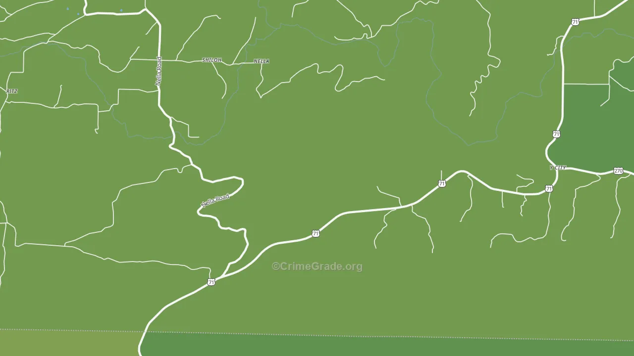 Nella, AR Map of Vehicle Theft Rates