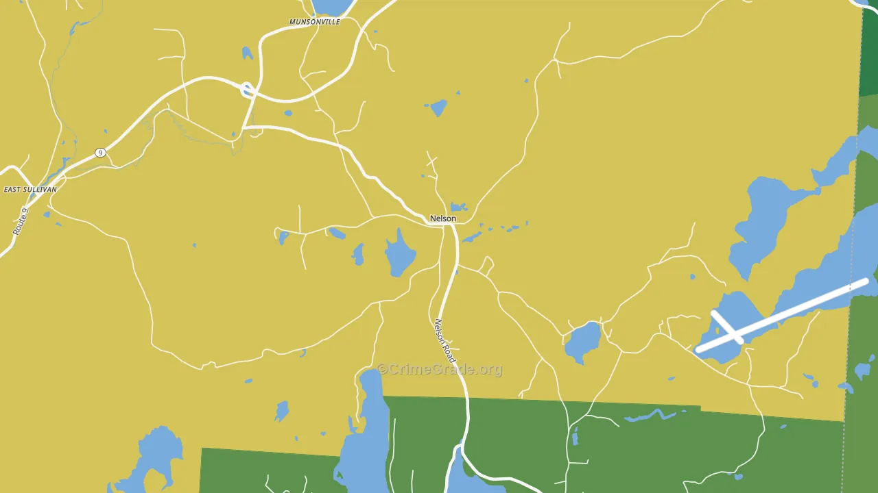 Nelson, NH Map of Vehicle Theft Rates