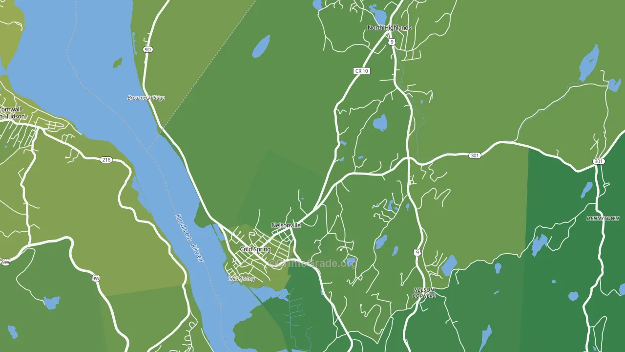 Nelsonville, NY Map of Vehicle Theft Rates