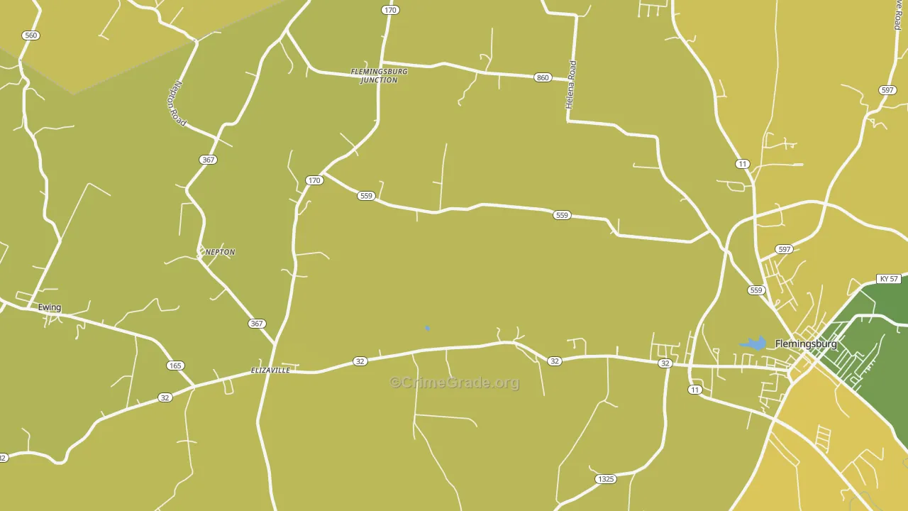 Nepton, KY Map of Vehicle Theft Rates