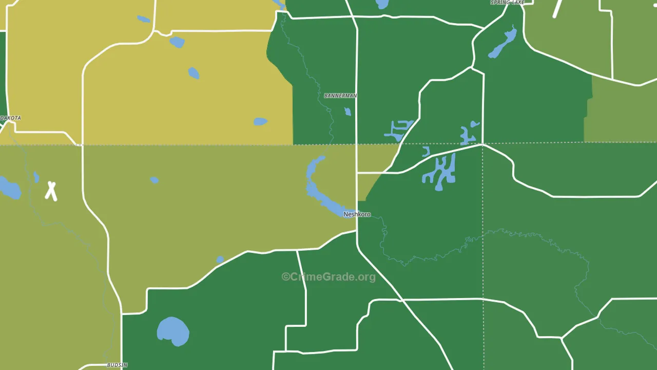 Neshkoro, WI Map of Vehicle Theft Rates