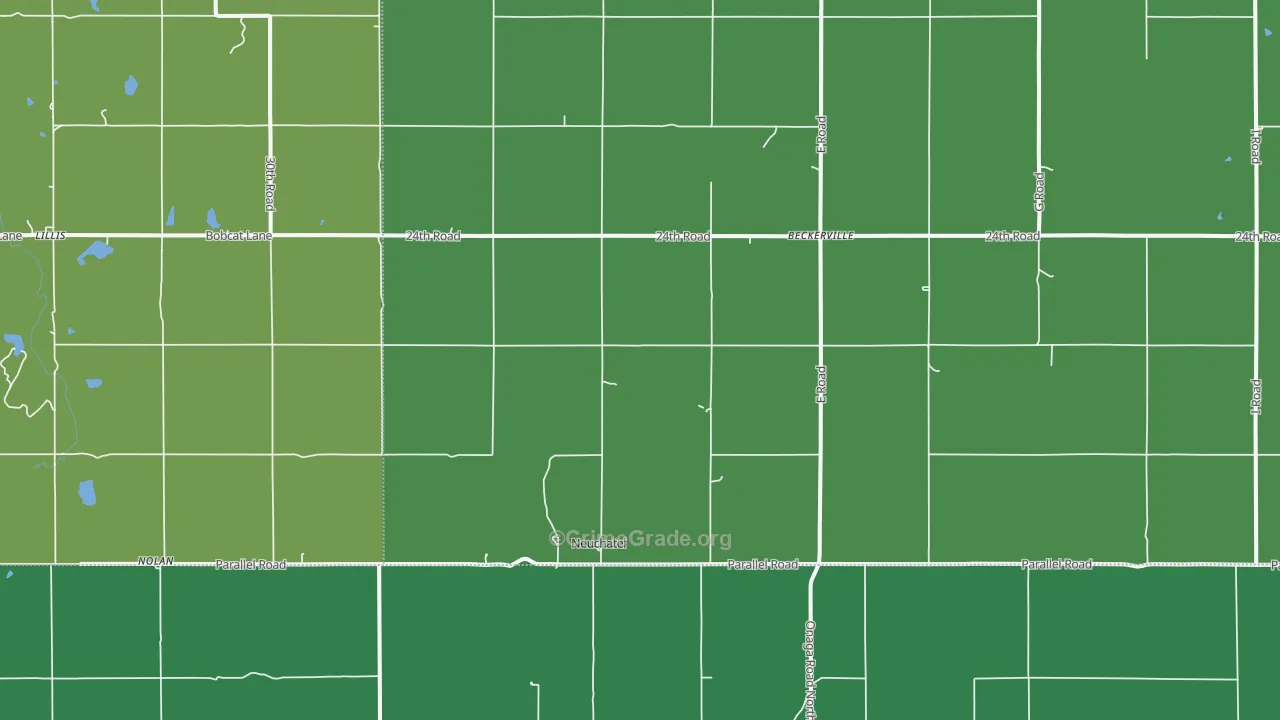 Neuchatel, KS Map of Vehicle Theft Rates