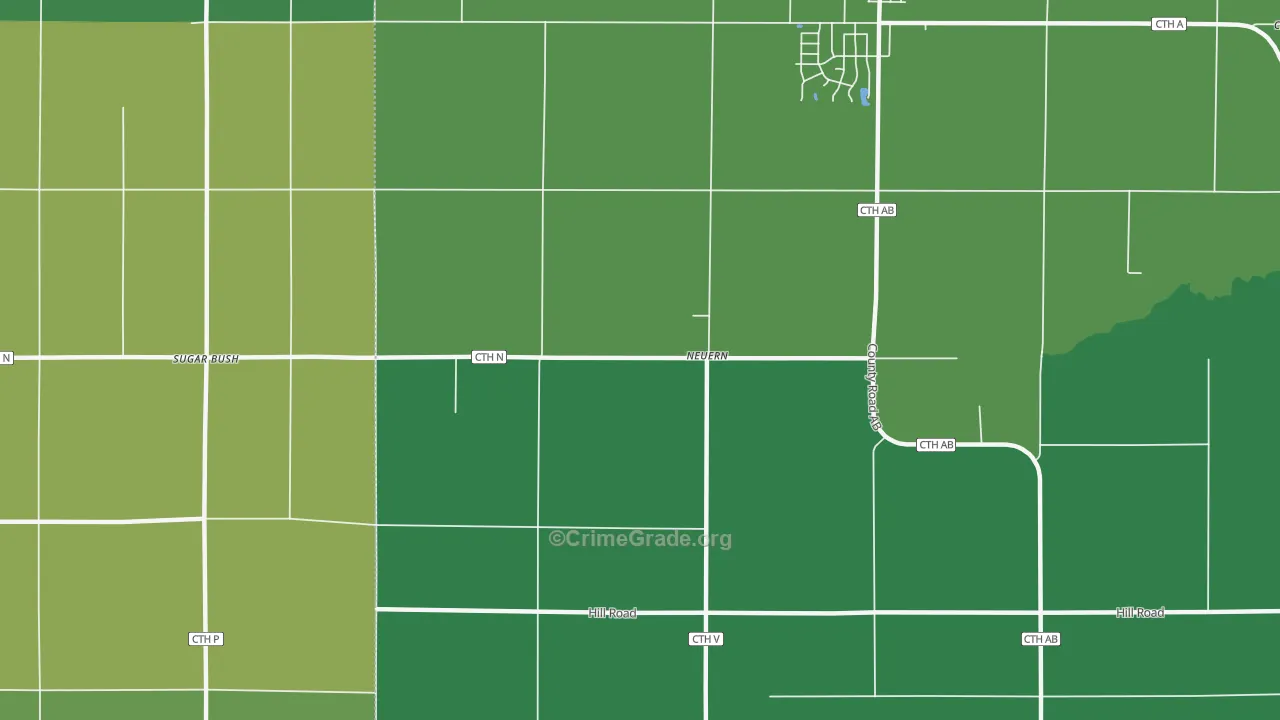 Neuern, WI Map of Vehicle Theft Rates