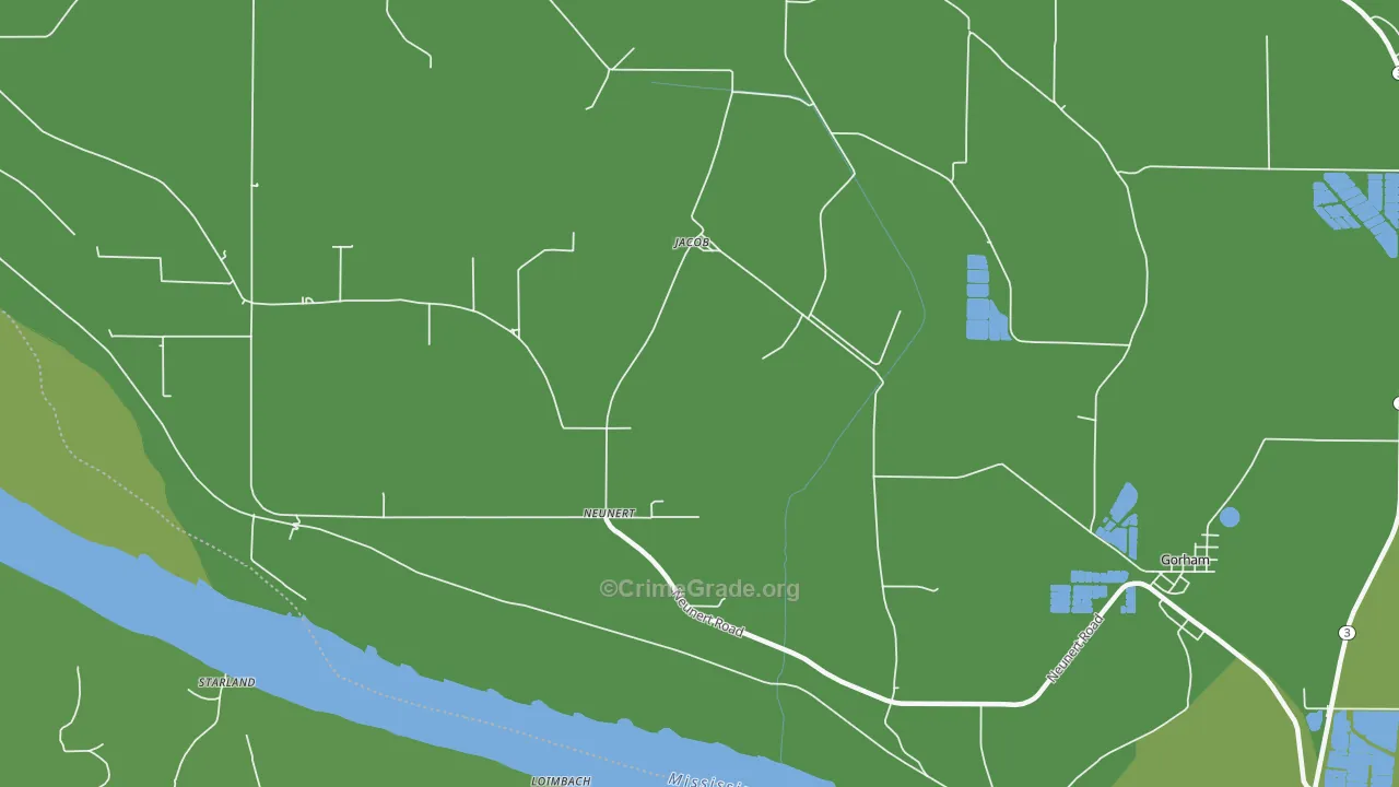 Neunert, IL Map of Vehicle Theft Rates