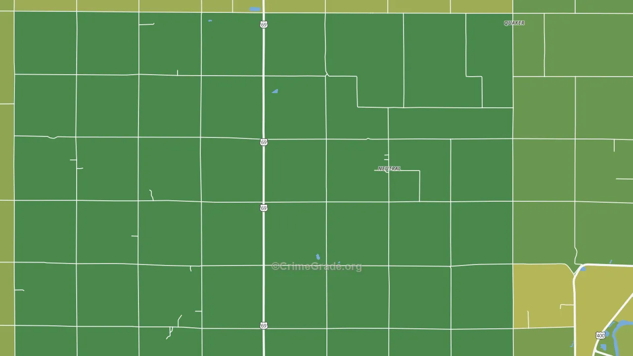 Neutral, KS Map of Vehicle Theft Rates