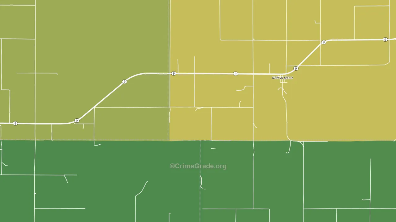 New Almelo, KS Map of Vehicle Theft Rates