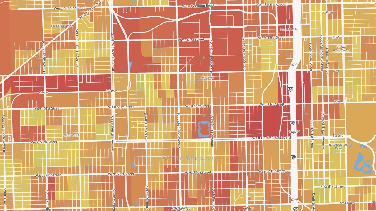 New City, Chicago, IL Map of Vehicle Theft Rates