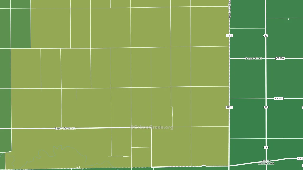 New Corydon, IN Map of Vehicle Theft Rates