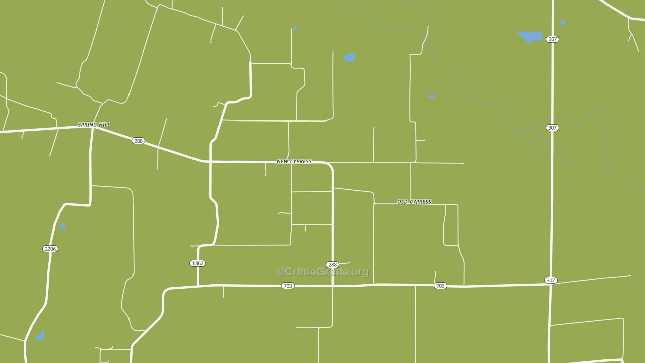 New Cypress, KY Map of Vehicle Theft Rates