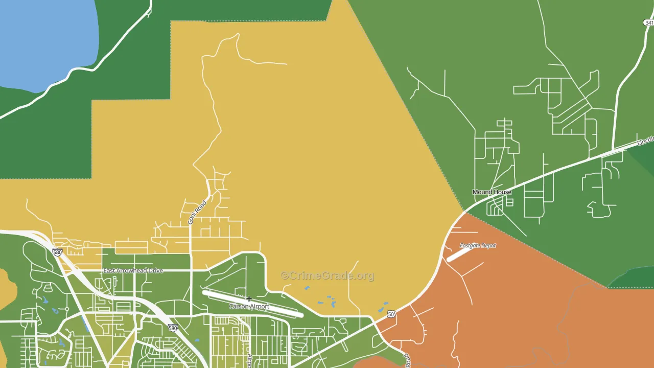 New Empire, NV Map of Vehicle Theft Rates