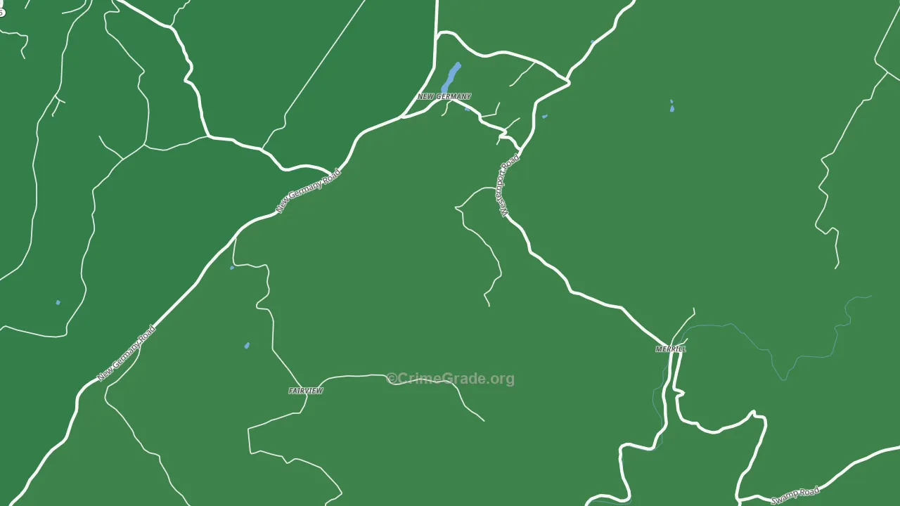 New Germany, MD Map of Vehicle Theft Rates
