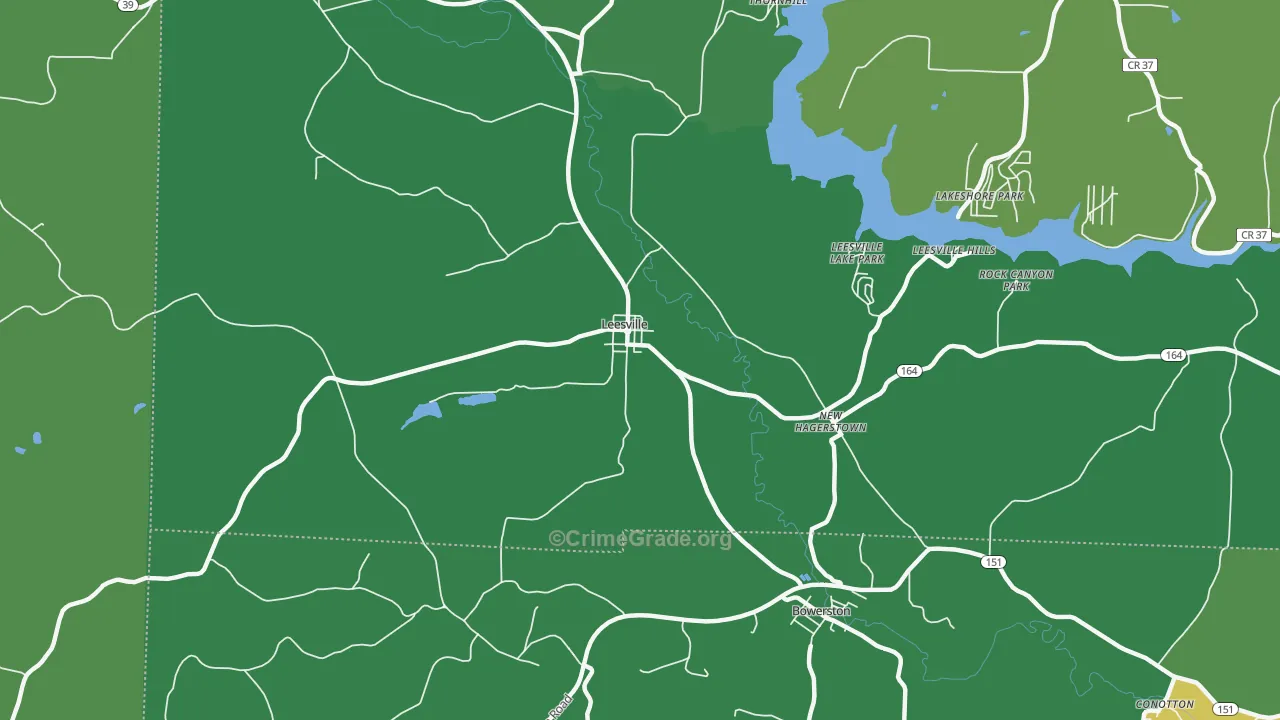 New Hagerstown, OH Map of Vehicle Theft Rates