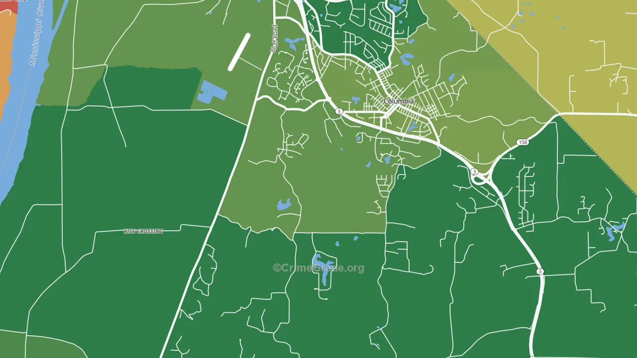 New Hanover, IL Map of Vehicle Theft Rates