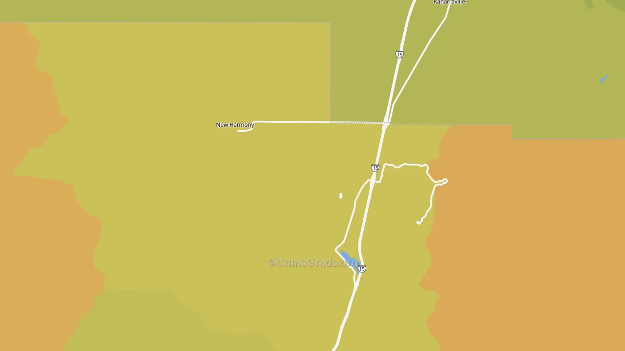 New Harmony, UT Map of Vehicle Theft Rates
