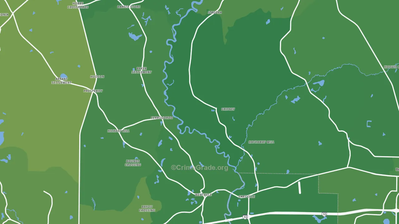 New Hope, FL Map of Vehicle Theft Rates