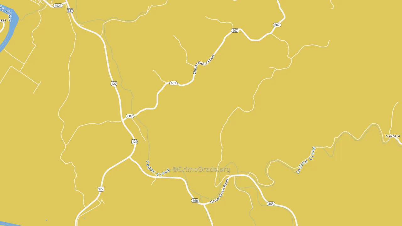 New, KY Map of Vehicle Theft Rates