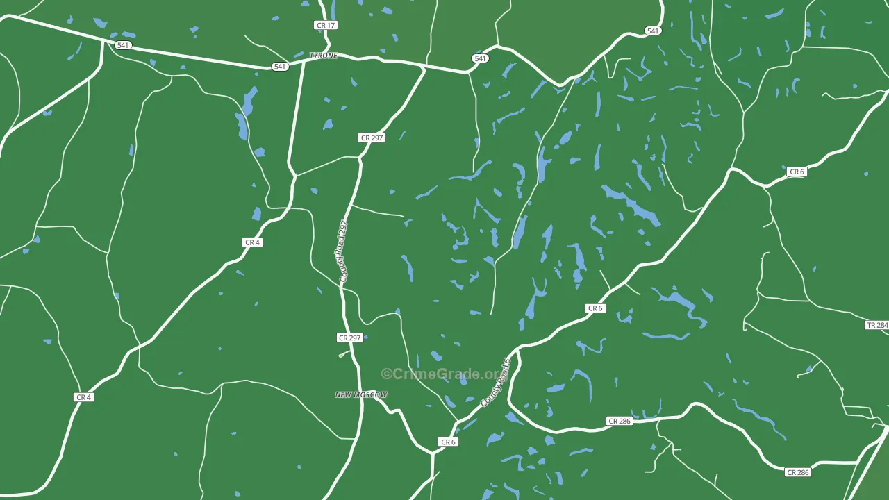 New Moscow, OH Map of Vehicle Theft Rates