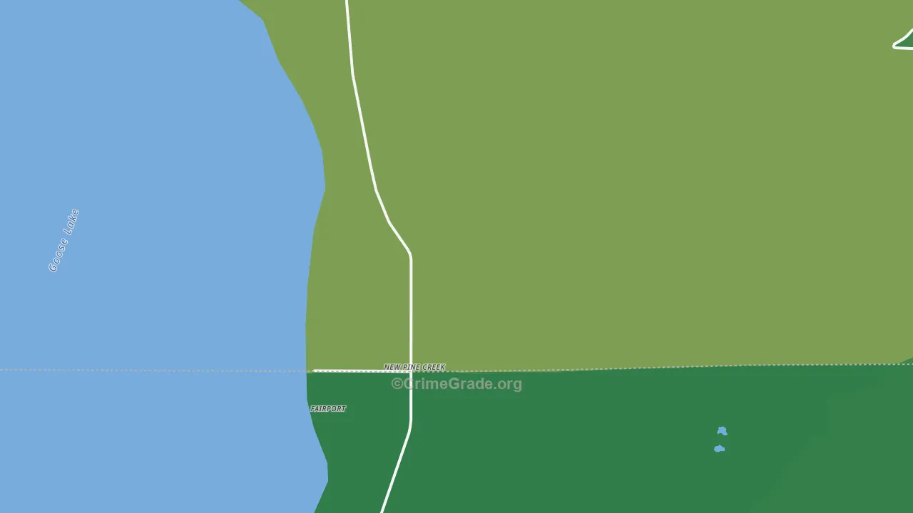 New Pine Creek, OR Map of Vehicle Theft Rates