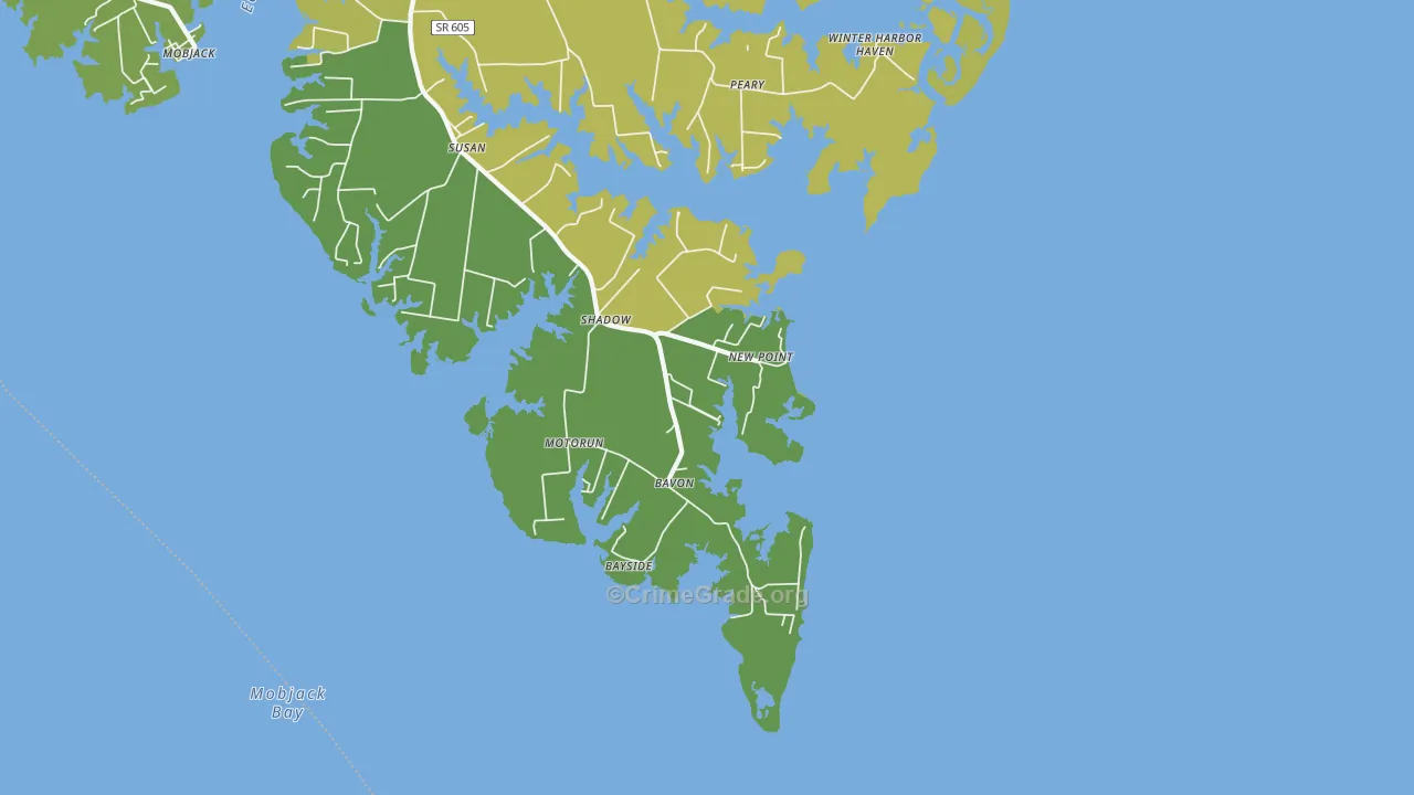 New Point, VA Map of Vehicle Theft Rates