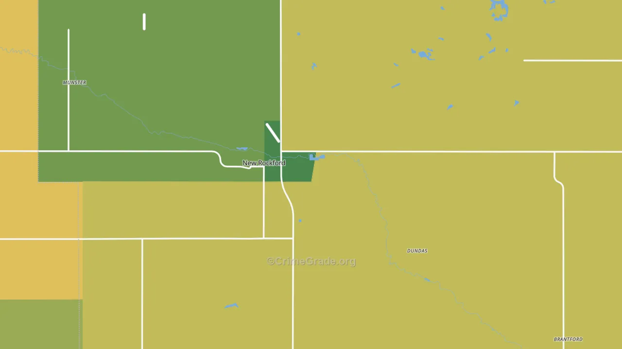 New Rockford, ND Map of Vehicle Theft Rates