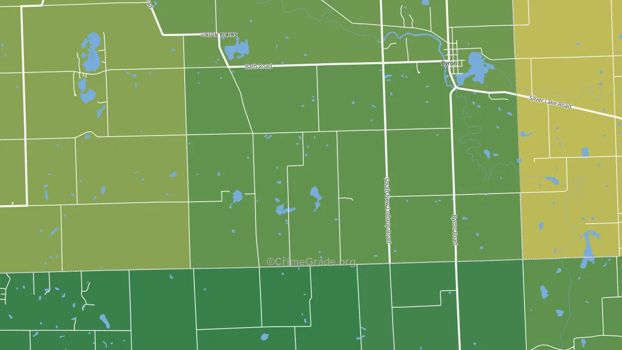 New Salem, MI Map of Vehicle Theft Rates
