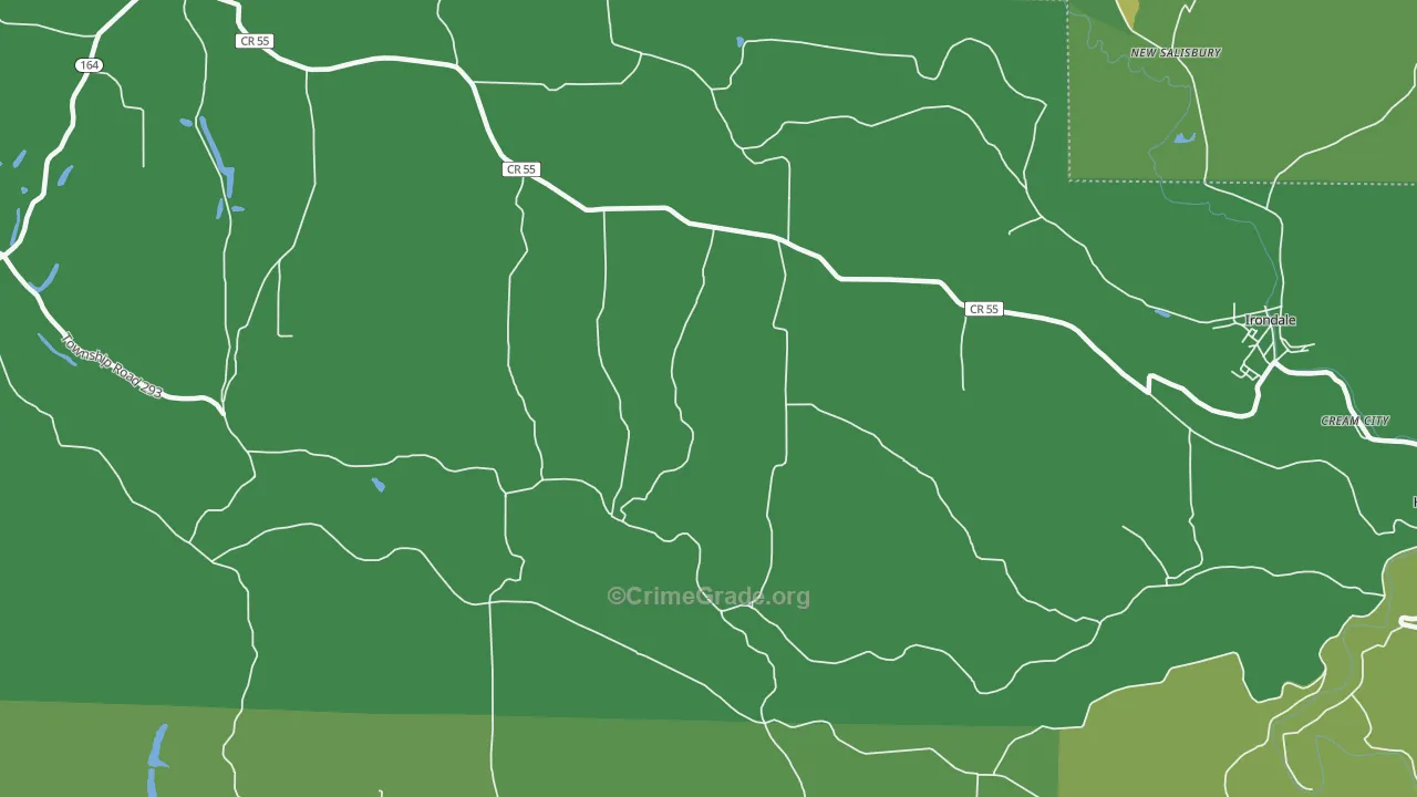 New Salisbury, OH Map of Vehicle Theft Rates