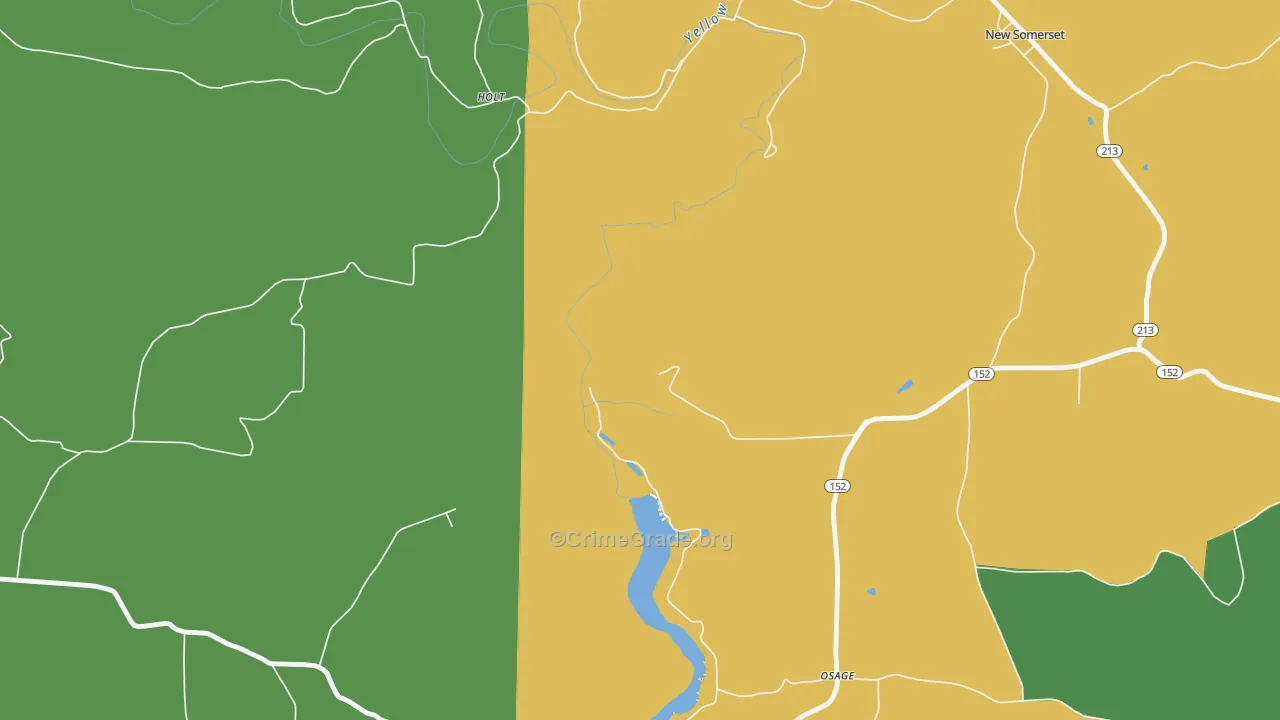 New Somerset, OH Map of Vehicle Theft Rates