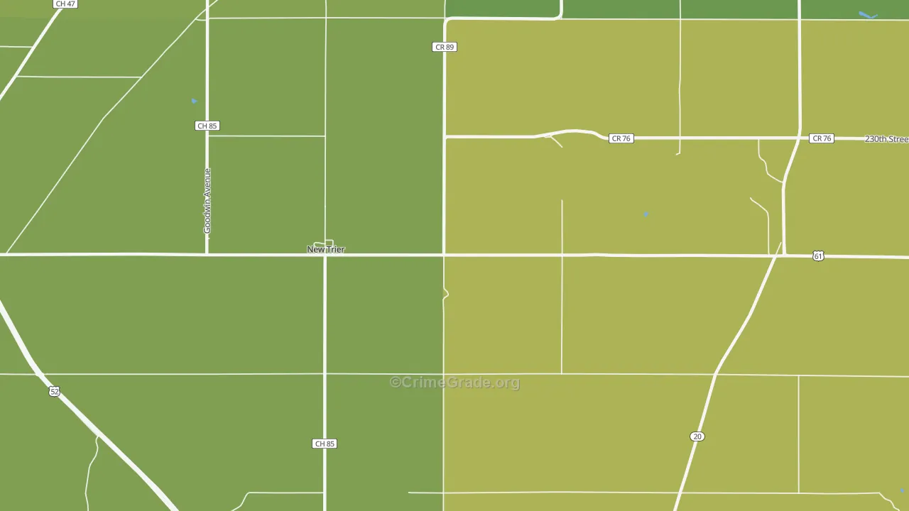 New Trier, MN Map of Vehicle Theft Rates