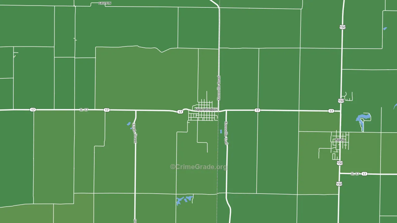 New Windsor, IL Map of Vehicle Theft Rates