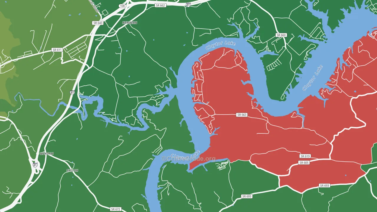 Newbern, VA Map of Vehicle Theft Rates