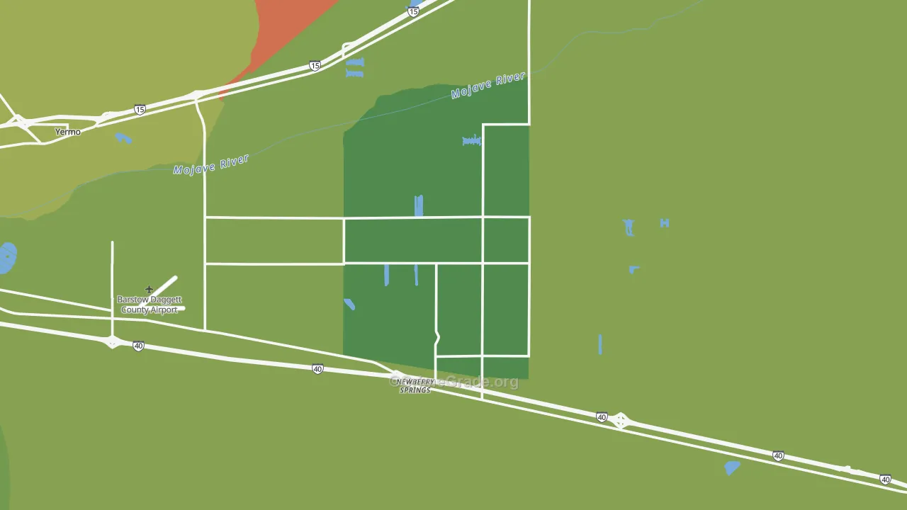 Newberry Springs, CA Map of Vehicle Theft Rates