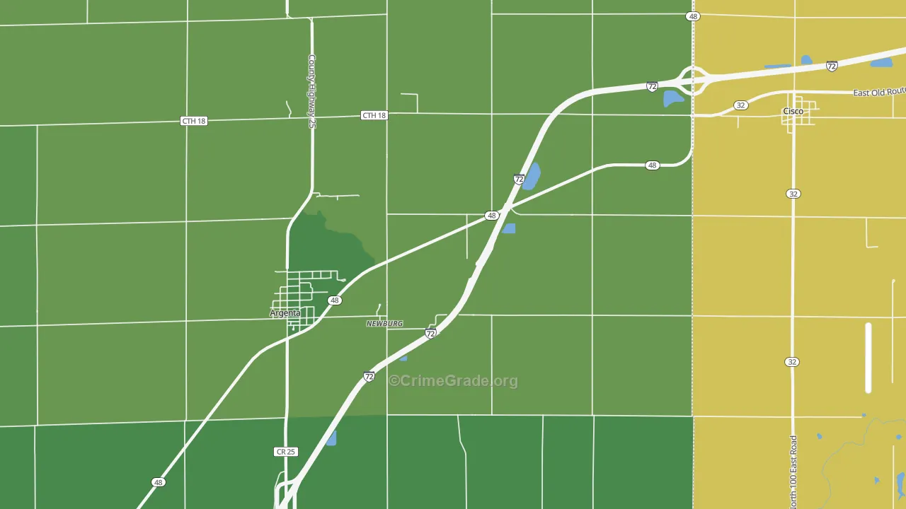 Newburg, IL Map of Vehicle Theft Rates