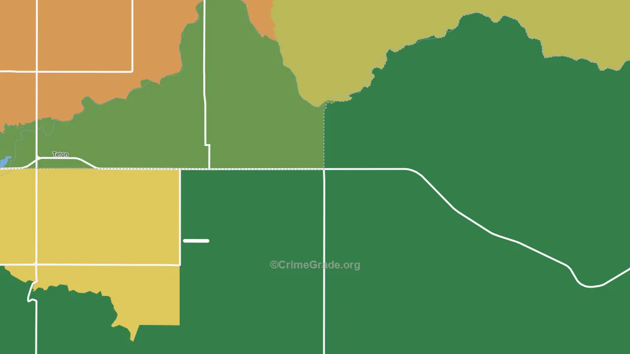 Newdale, ID Map of Vehicle Theft Rates