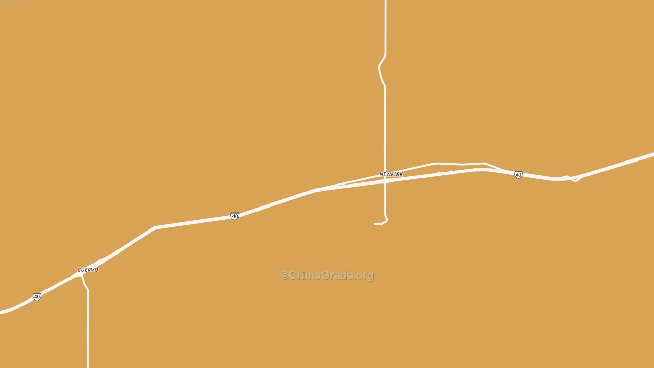 Newkirk, NM Map of Vehicle Theft Rates