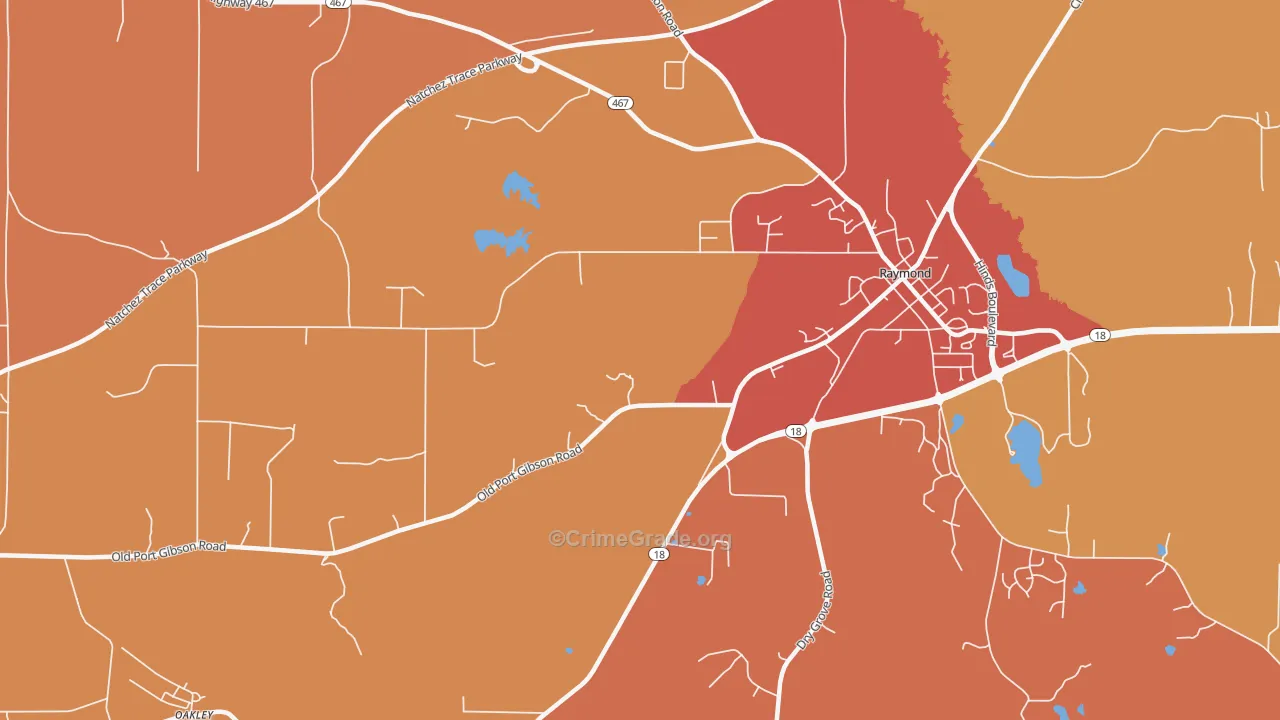 Newmans Grove, MS Map of Vehicle Theft Rates