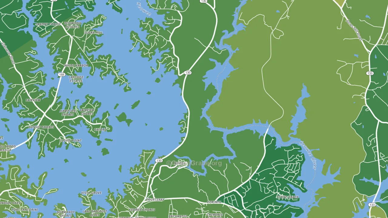 Newry, SC Map of Vehicle Theft Rates