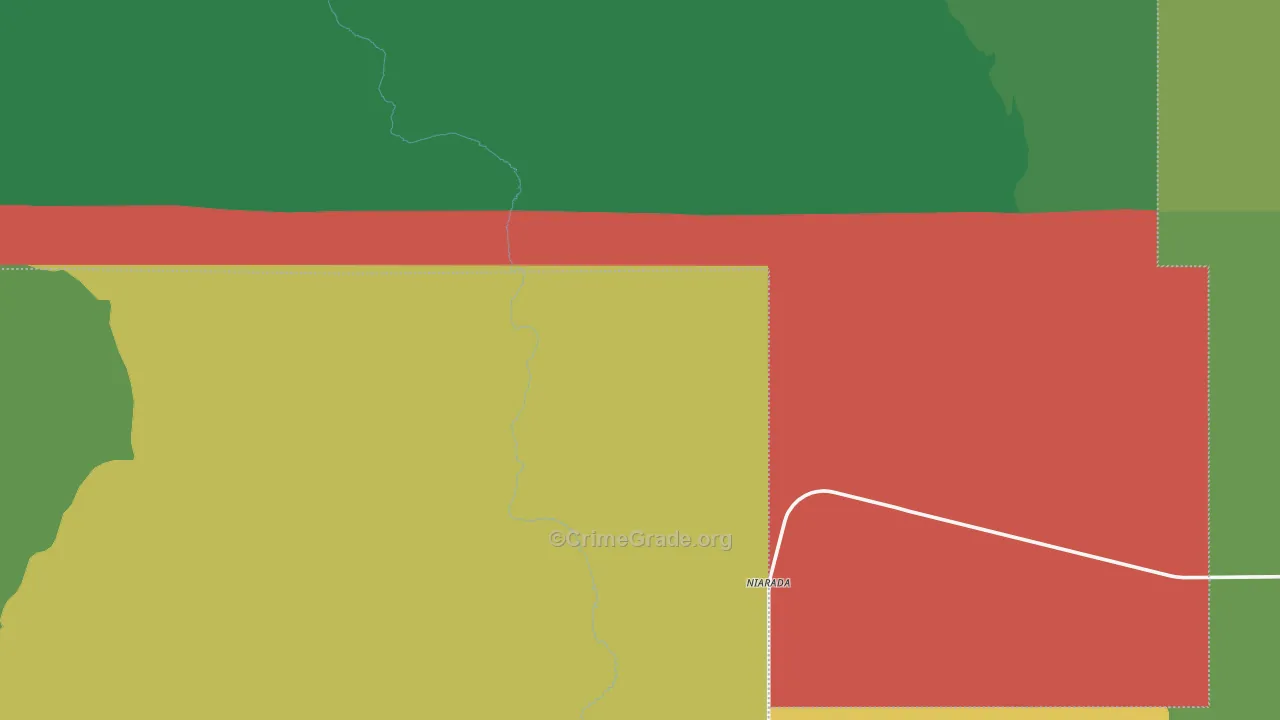 Niarada, MT Map of Vehicle Theft Rates